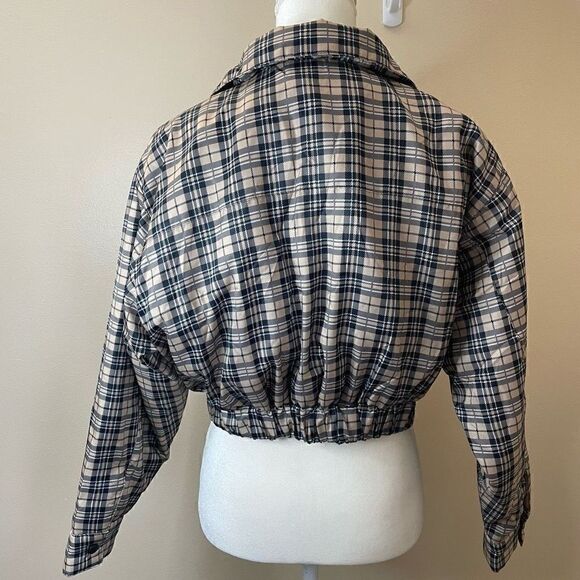 New!Labijou| Jacket| Puffer| Plaid print| Medium| Elastic waistband - Picture 12 of 16